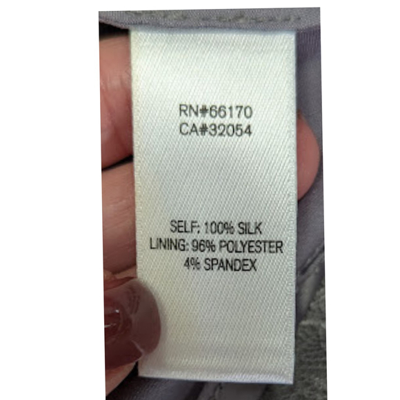 Va Et Vien Soft Goth Lace-Trim Silk Chiffon Wrap Dress – Slate Gray – Size 0 - Picture 11 of 16